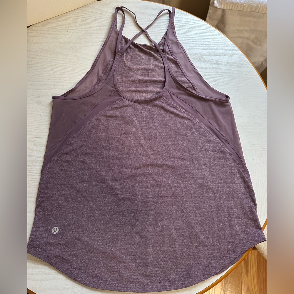 Lululemon fast as light singlet tank heathered Bordeaux drama 8